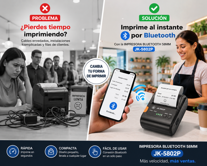 Impresora Bluetooth 58MM JK-5802P - Problema y Solución