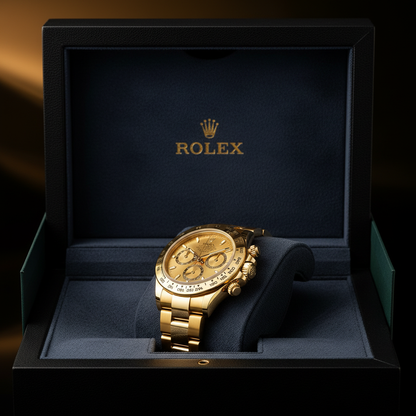Rolex Dorado en estuche de lujo